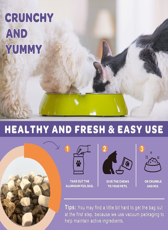 NATURE TARGET Probiotics for Dogs, 6 Billion Freeze Dried Dog Probiotics with Prebiotics & Enzymes, Vitamins, Omega 3, for Digestive & Gut Health, Itch Relief, Reduce Diarrhea, 120 Bites - Image 4